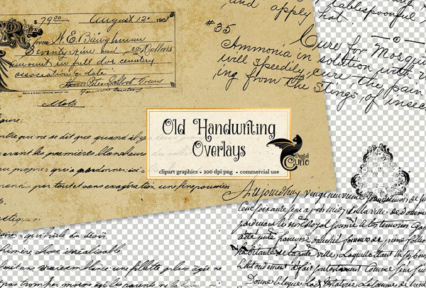 Old Vintage Handwriting Overlays