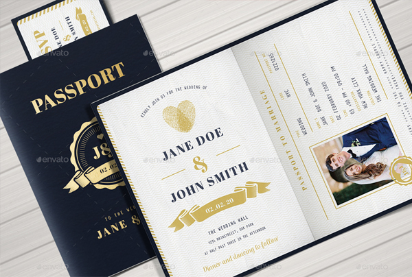 Passport Wedding Invitation Design