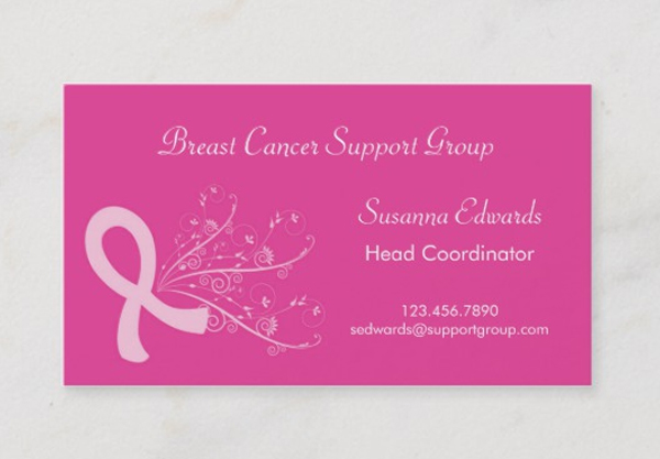 Pink Ribbon Breast Cancer Business Card