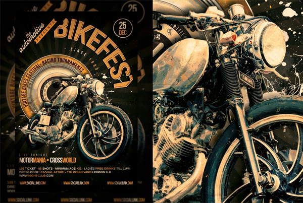 Printable Motorcycle Flyer Template