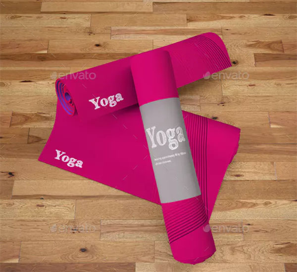 Printed Yoga Mat Exercise Rug Mock-Up