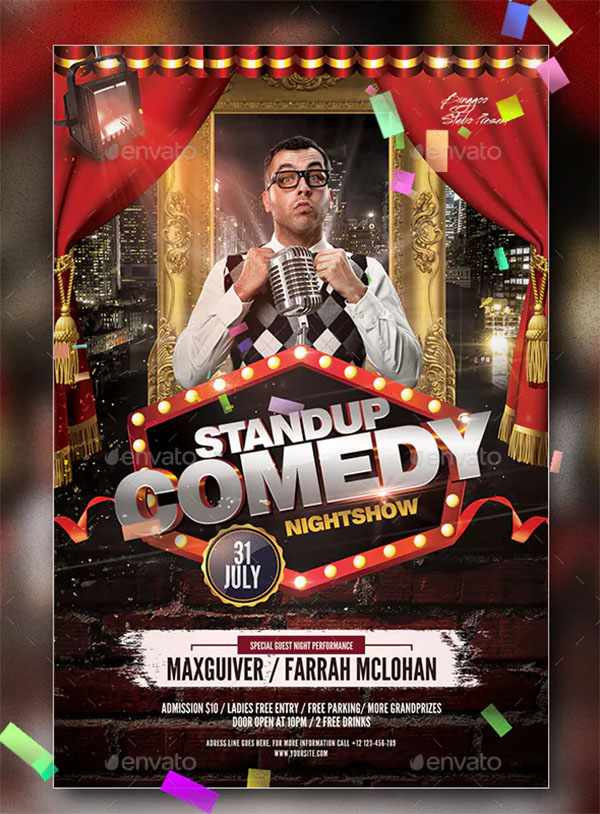 Stand Up Comedy Night Show Flyer