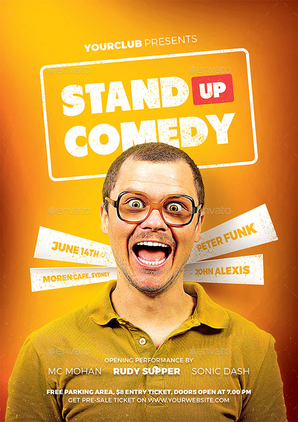 Stand Up Comedy PSD Flyer Design