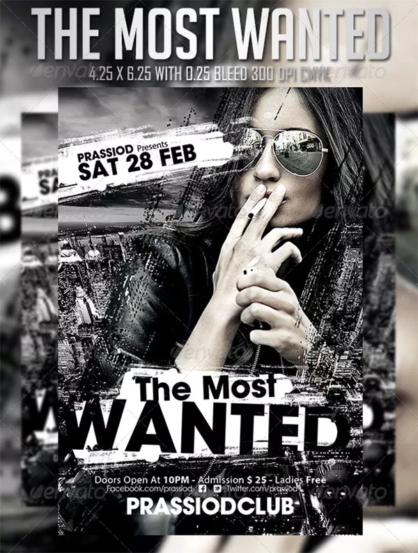 The Most Wanted Flyer Template