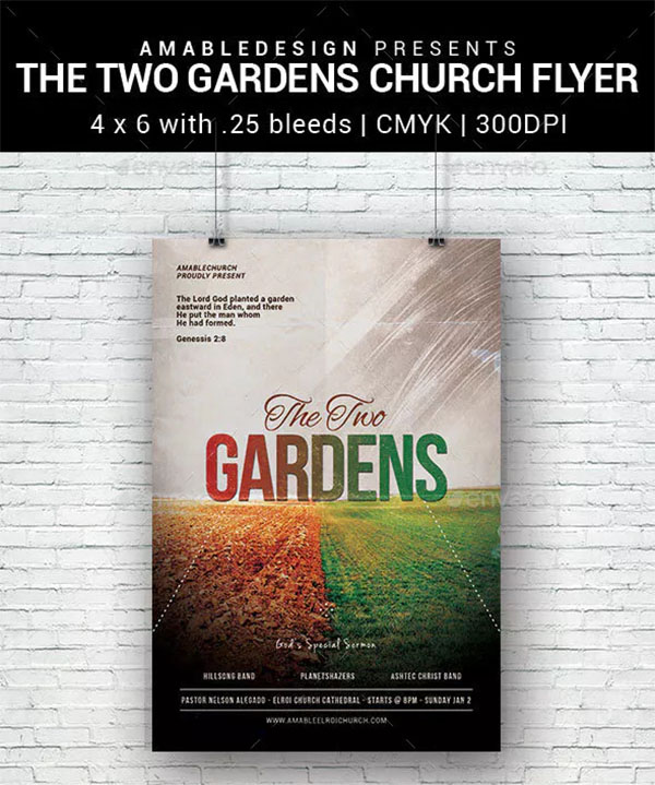 The Two Gardens Church Flyer