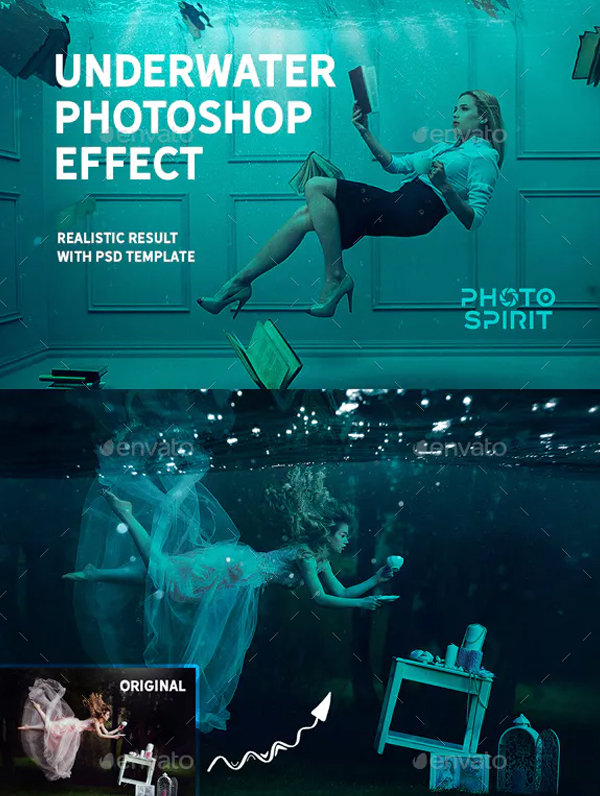 Underwater Photoshop Effect Overlays