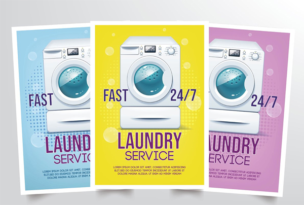 Unique Modern Laundry Flyer Templates