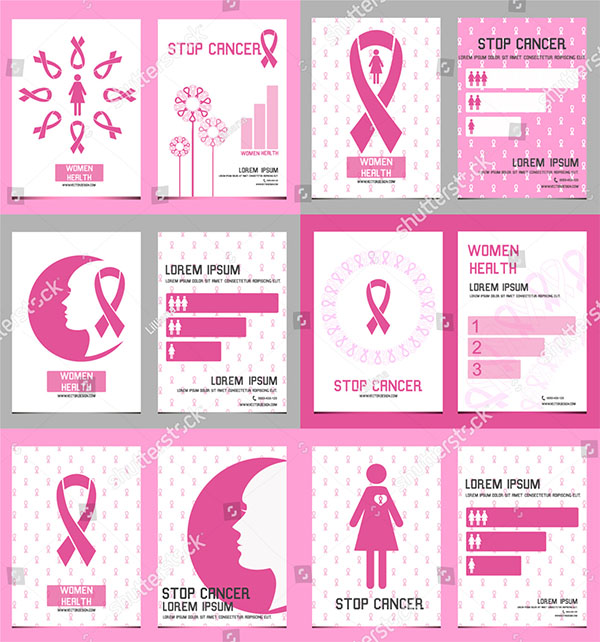 Vector Breast Cancer Awareness Month Set
