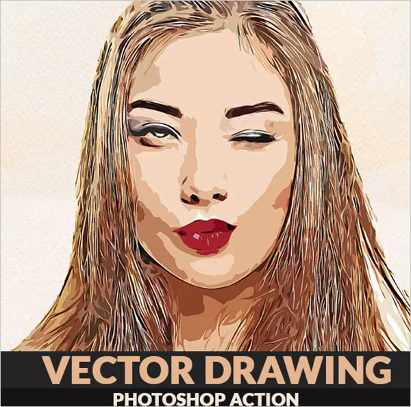 Vector Drawing Photoshop Action