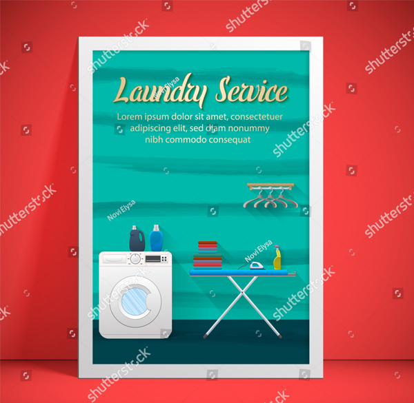 Vector Laundry Service Flyer Design