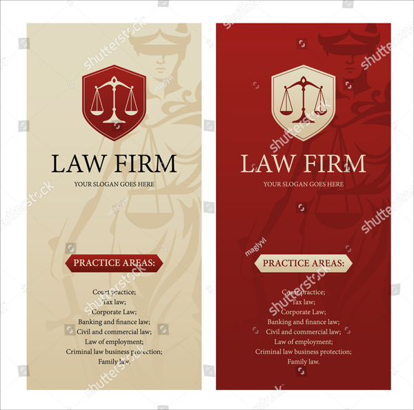 Vertical Design Law Brochure Template