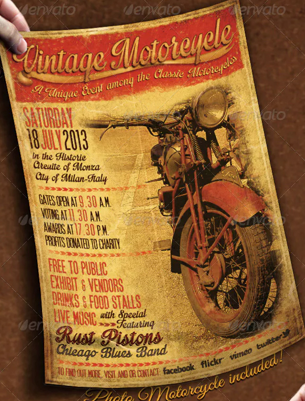 Vintage Motorcycle Flyers Bundle