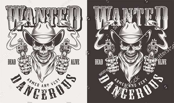 Wanted Cowboy Print Flyer