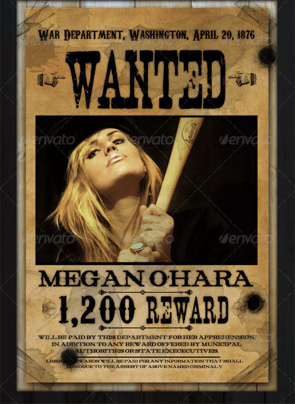Wanted Flyer Card Template