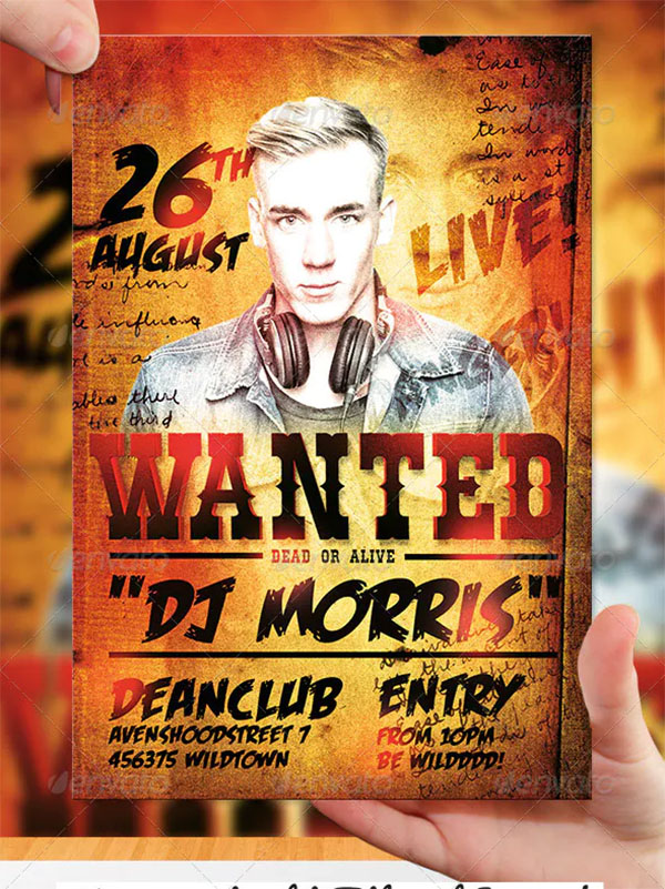 Wanted Flyer PSD Template
