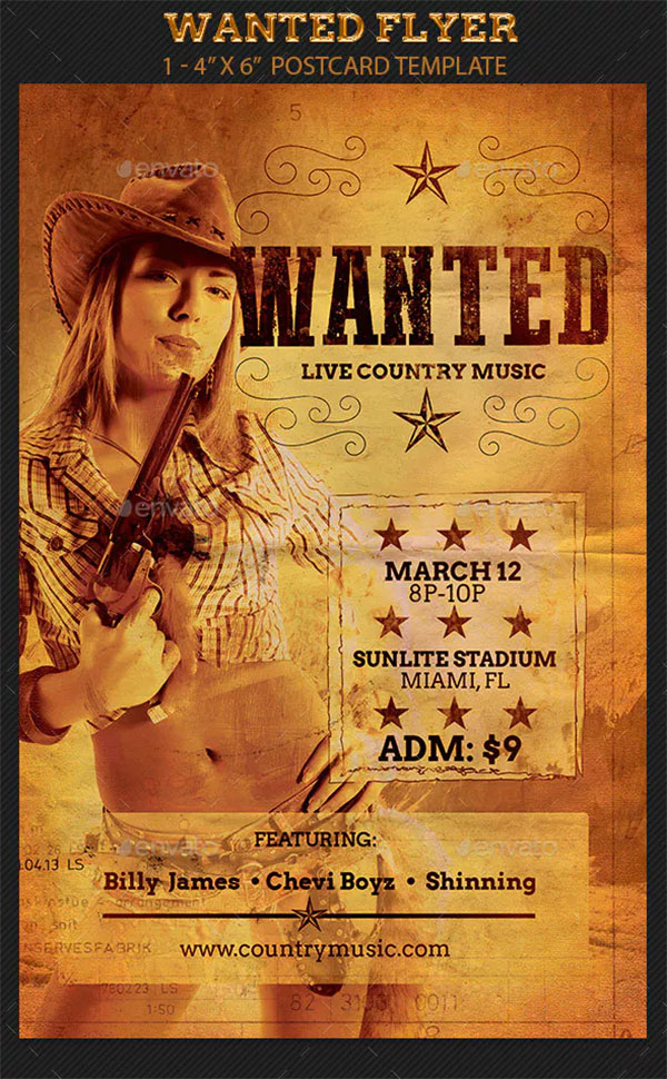 Wanted PSD Flyer Template