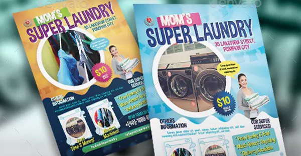 Washing Laundry Services Flyer Design