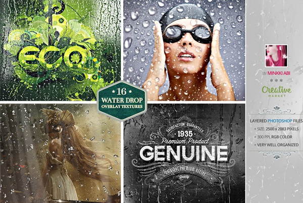 Water Drop Grunge Overlay Texture