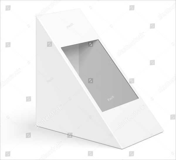White Cardboard Triangle Box Mockup