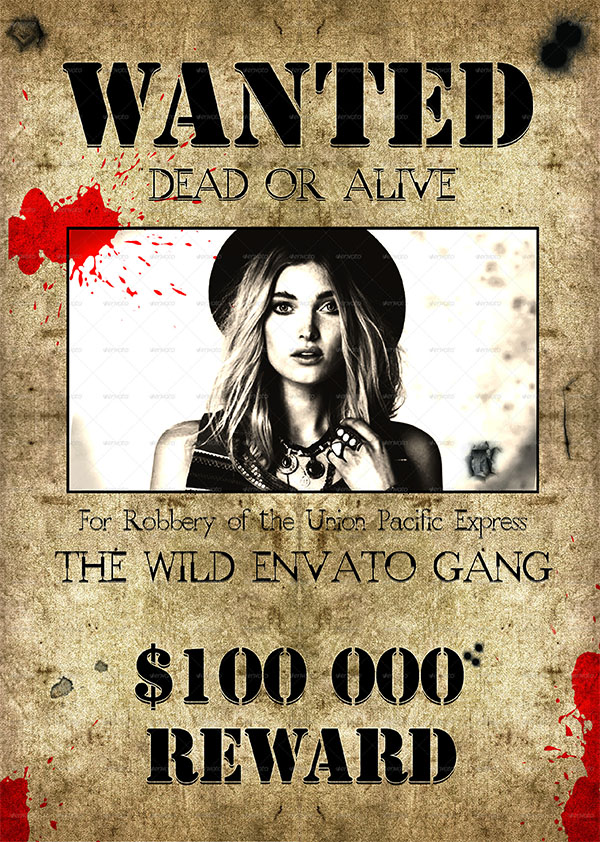 Wild West Style Wanted Flyer