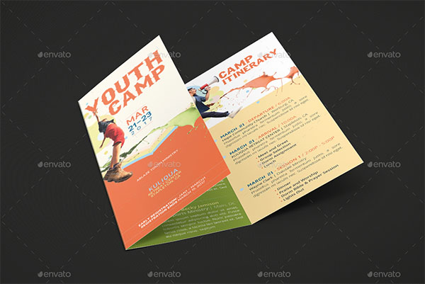 Youth Camp Tri-Fold Brochure Template