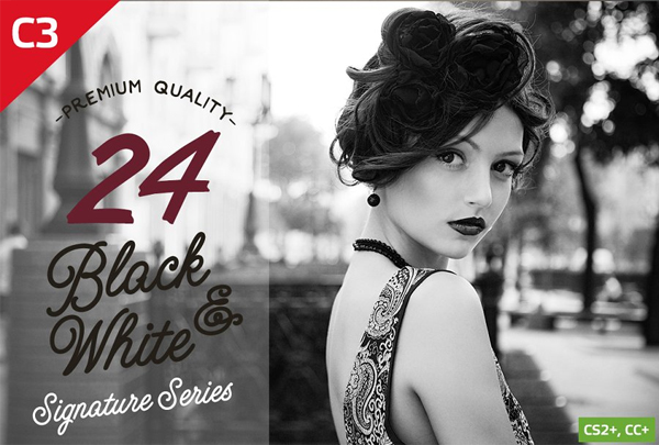 24 Black & White Photoshop Actions