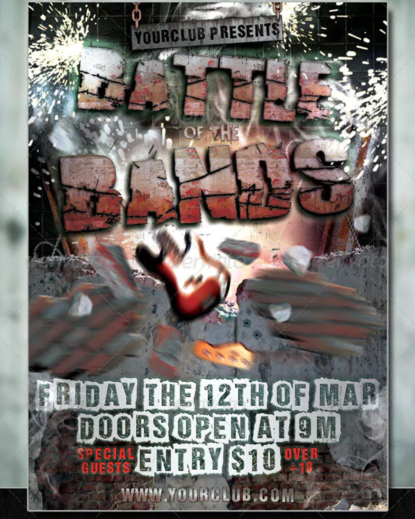 Battle of the Bands Flyer Design Template