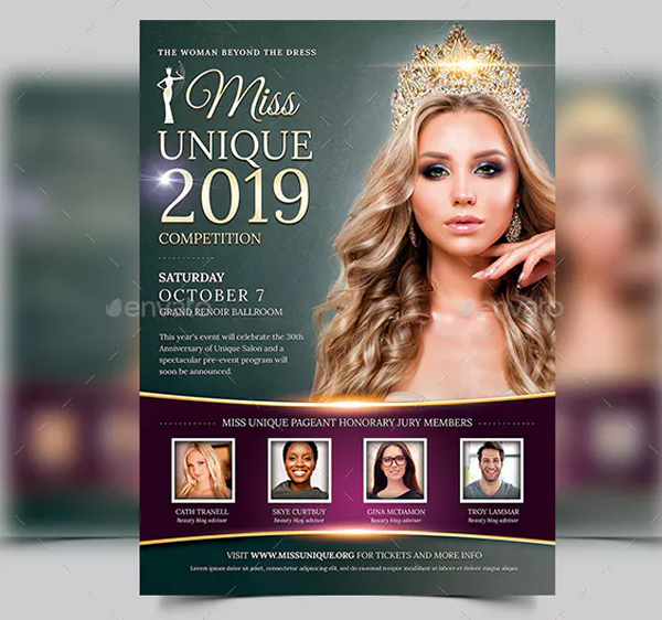 Beauty Contest Flyer Template