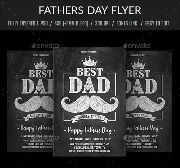 Best Dad Fathers Day Flyer