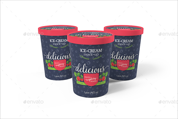 Best Ice-Cream Bucket Packaging Mockup
