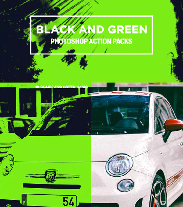 Black and Green Photoshop Action