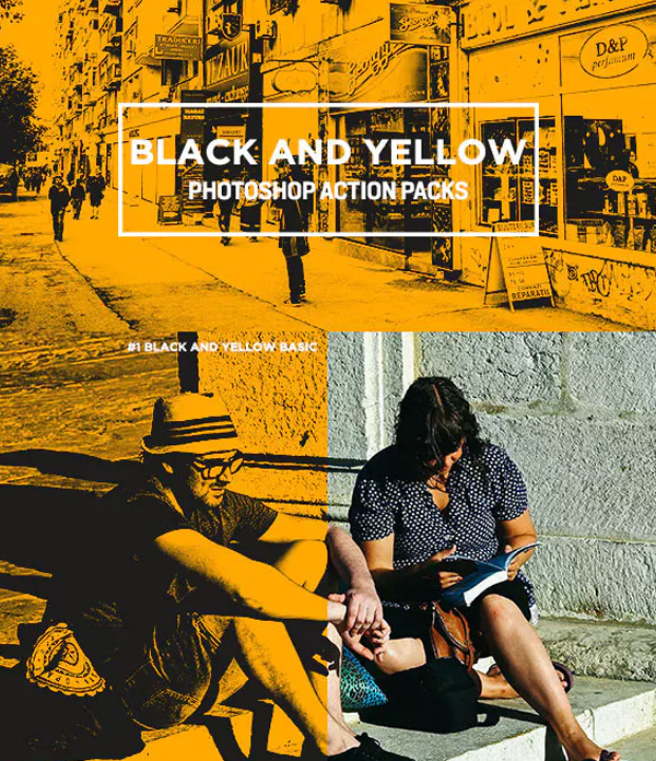 Black and Yellow Photoshop Action