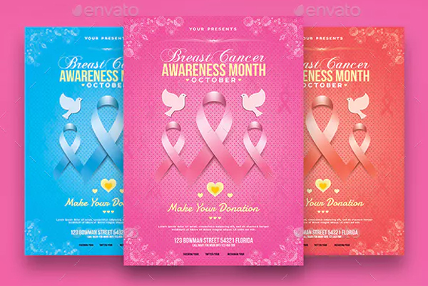 Breast Cancer Awareness Month Flyer Template