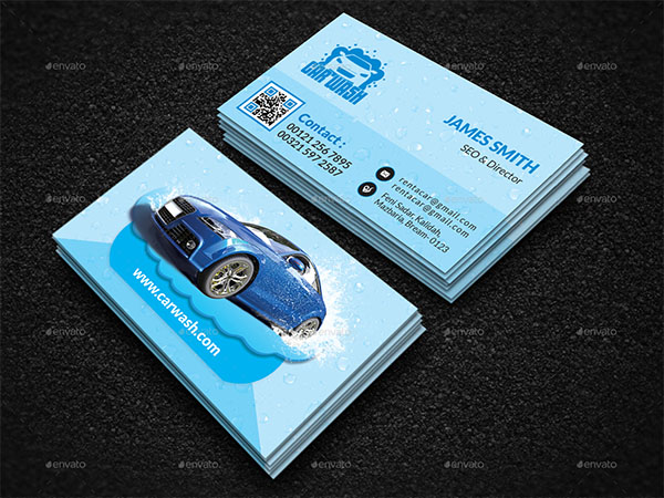 Car Wash Business Card PSD Design