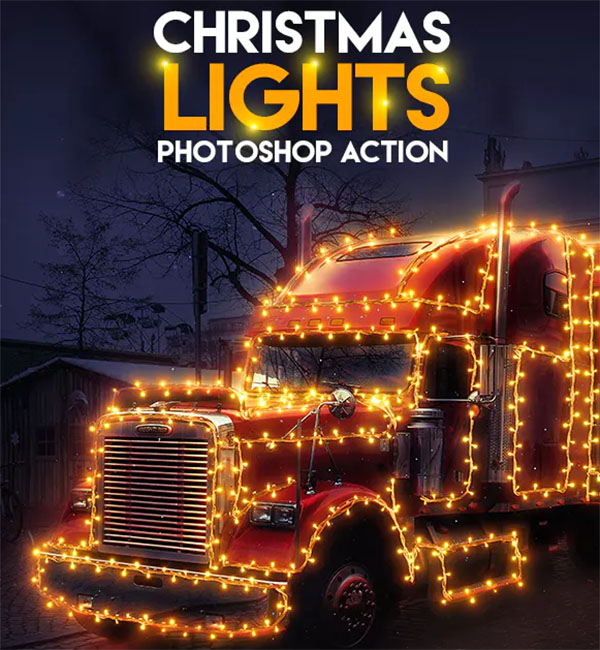 Christmas Lights Photoshop Action