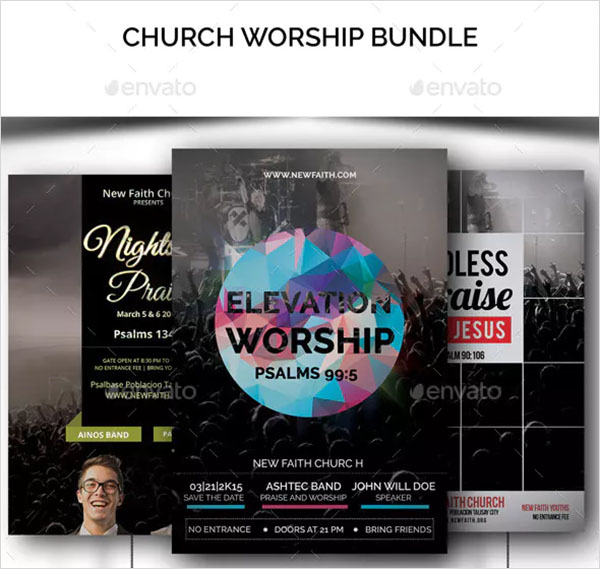 Church Worship Flyers Bundle