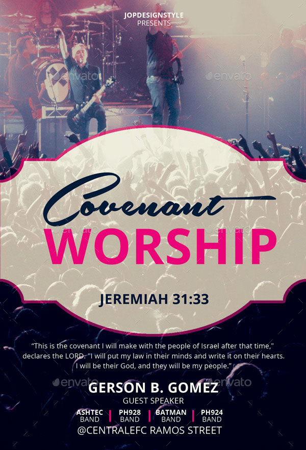 Covenant PSD Worship Flyer Template