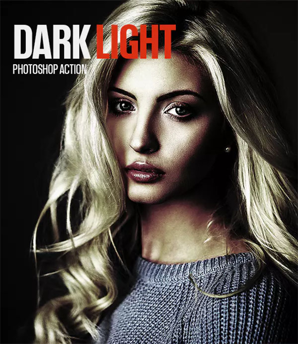 Dark Light Photoshop Action Template