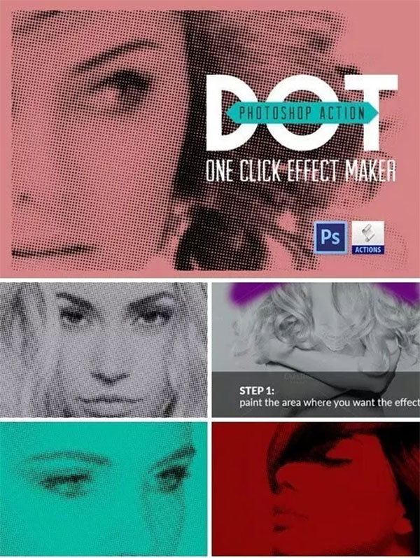 Dot Effect Photoshop Action Free Download