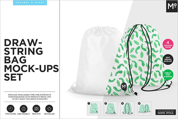 Drawstring Bag Mock-up