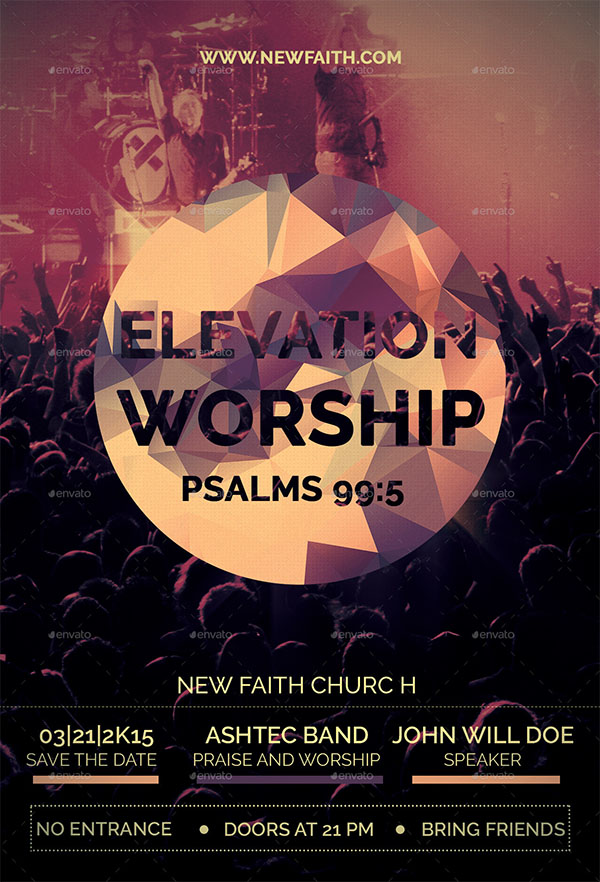 Elevation Worship Church Flyer