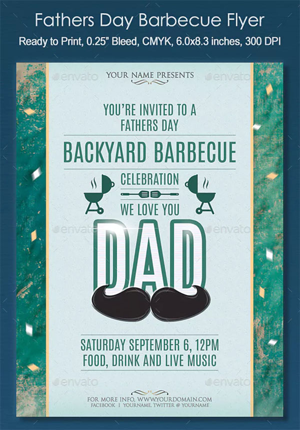 Fathers Day Barbecue Flyer