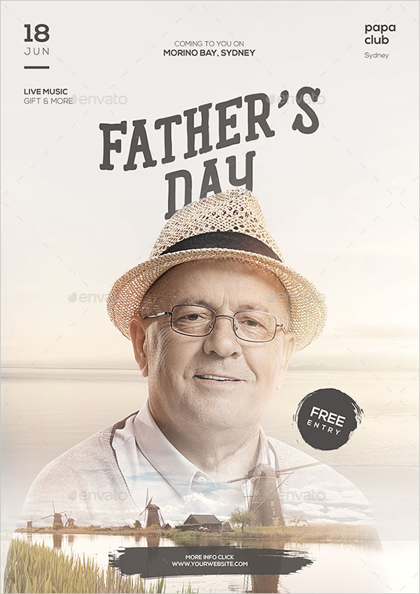 Fathers Day Flyer Celebration