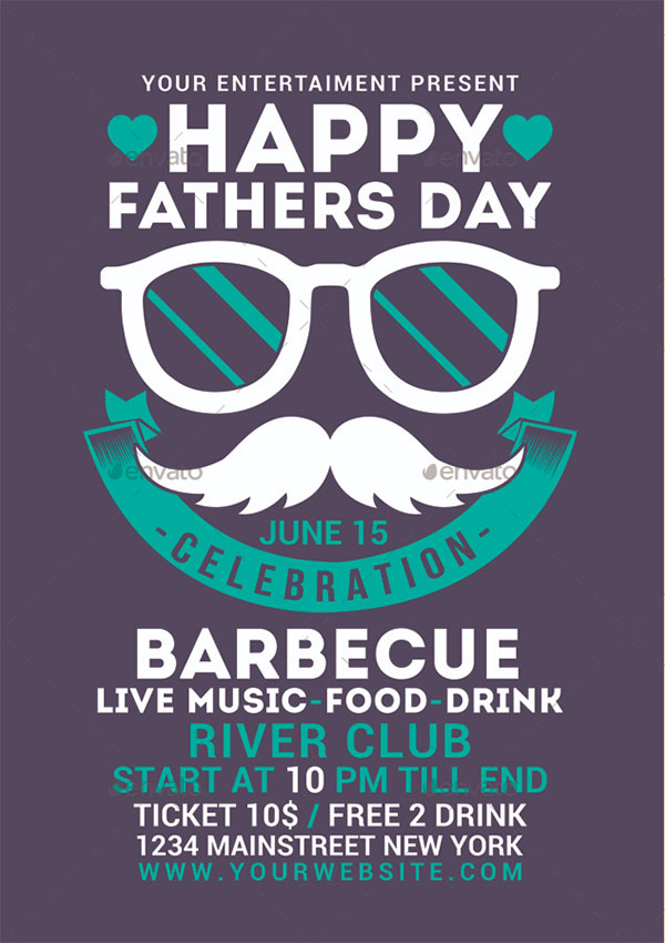 Fathers Day Flyer PSD Design