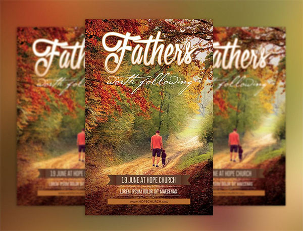 Fathers Day Flyer and Poster PSD Template