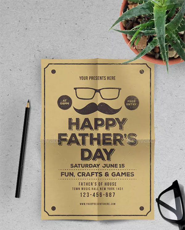 Father's Day Photoshop Flyer Template