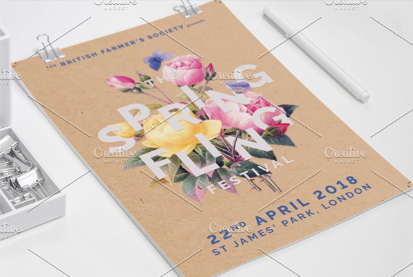 Free Download Spring Festival Flyer Template