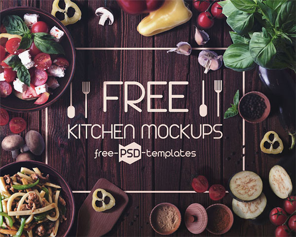 Free PSD Kitchen Mockup