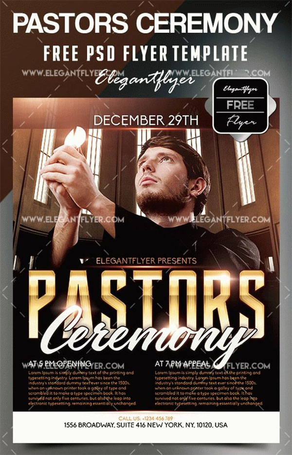 Free Pastors Worship Flyer Template