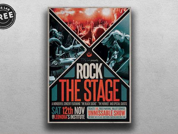 Free Rock Stage Flyer Template